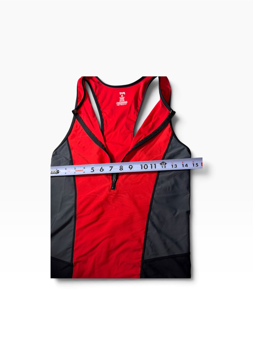 TYR Women’s Competitor Triathlon Tank Top Red Black Gray Size Medium - Picture 7 of 9